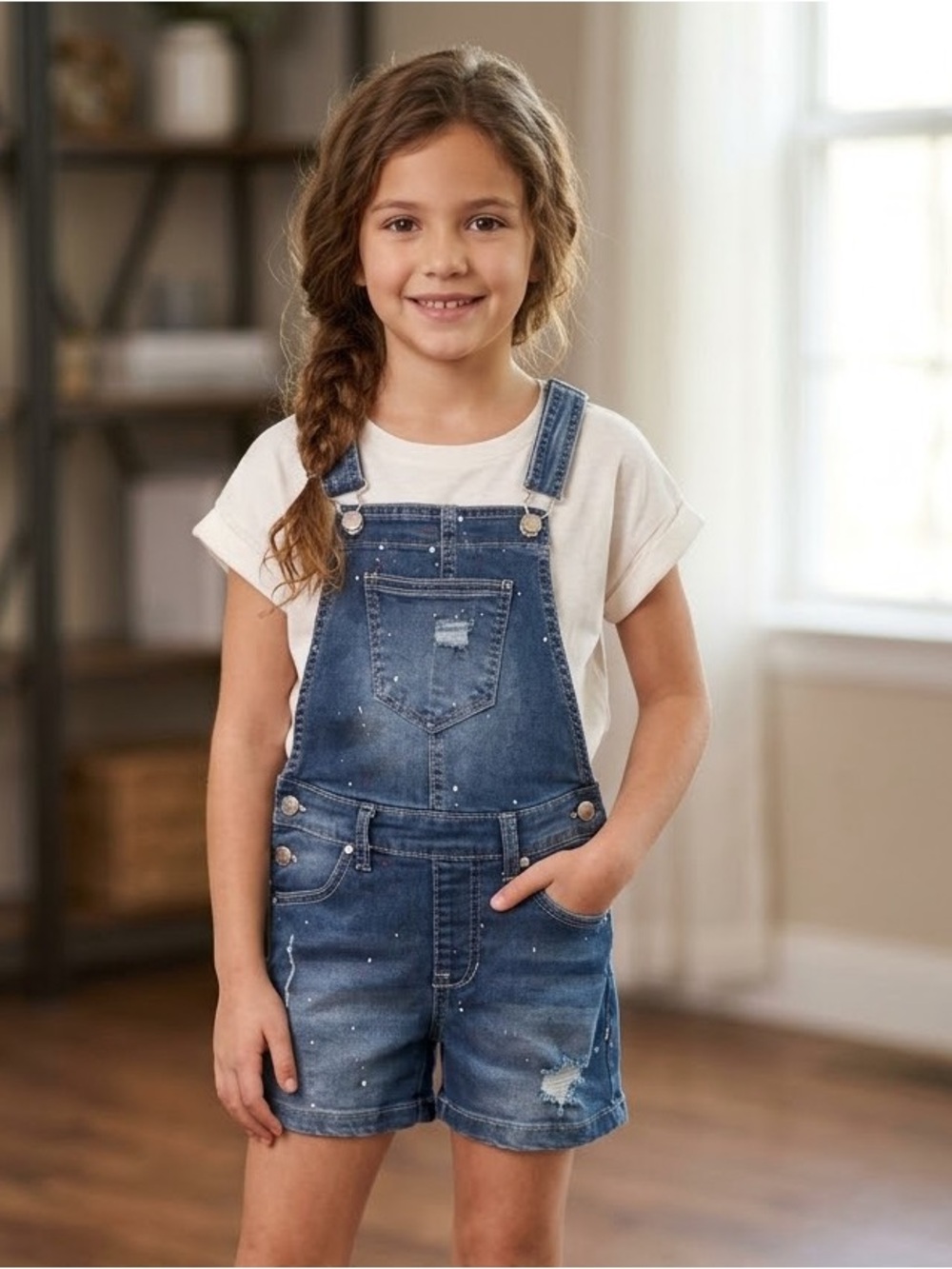 Joes Jeans Kids Denim Short Overalls Dark Blue Sz 10